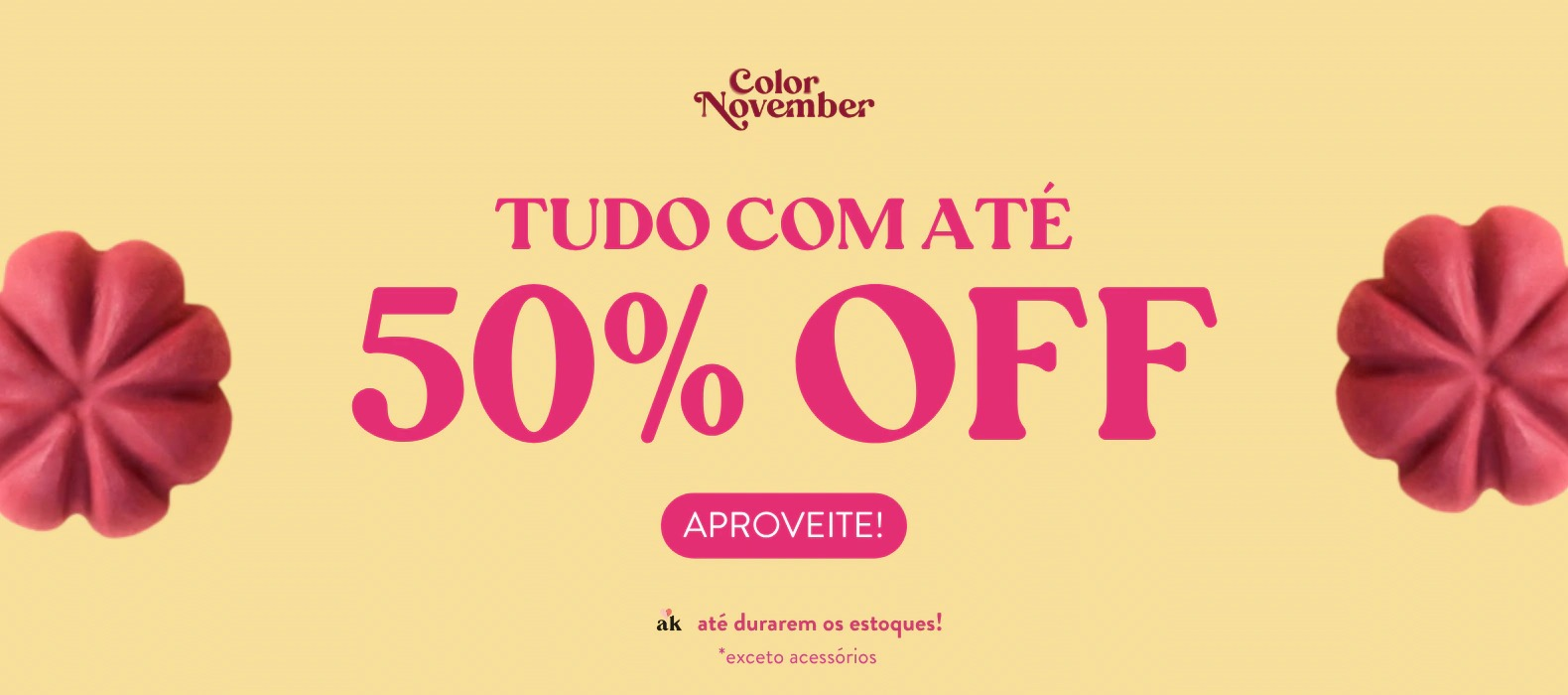 Tudo com até 50% off