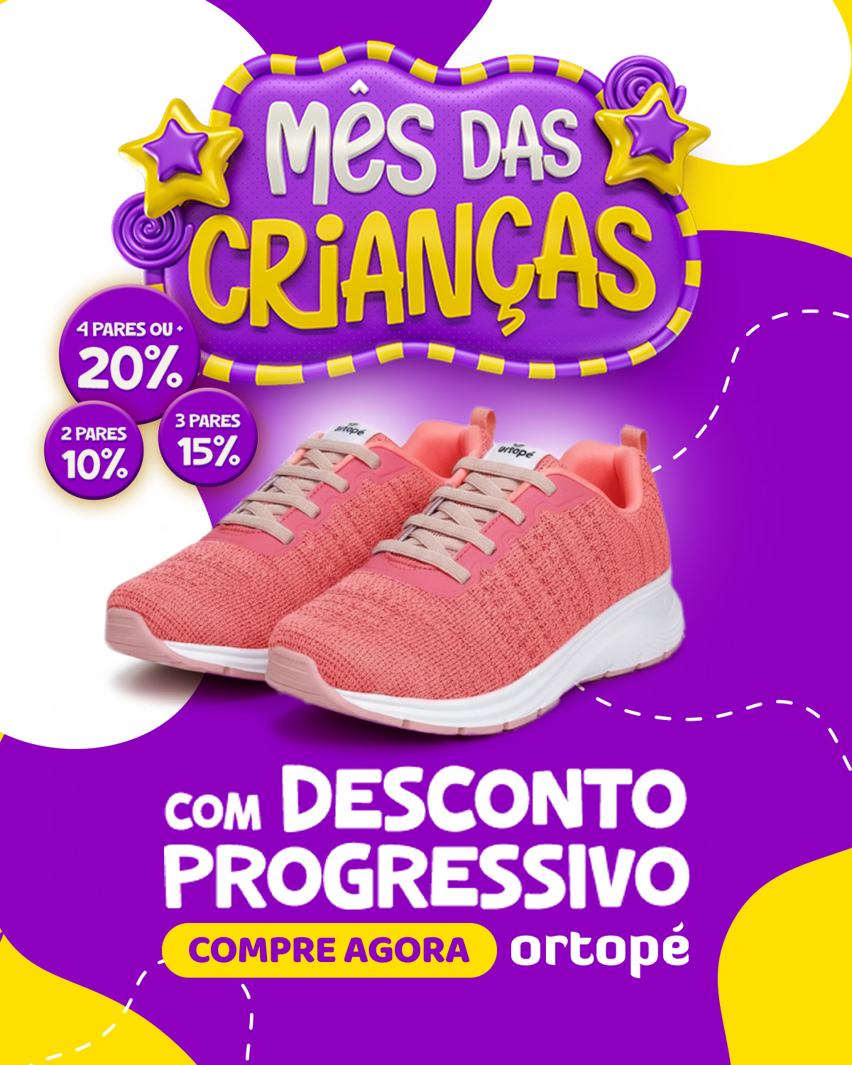 Mês das crianças com desconto progressivo