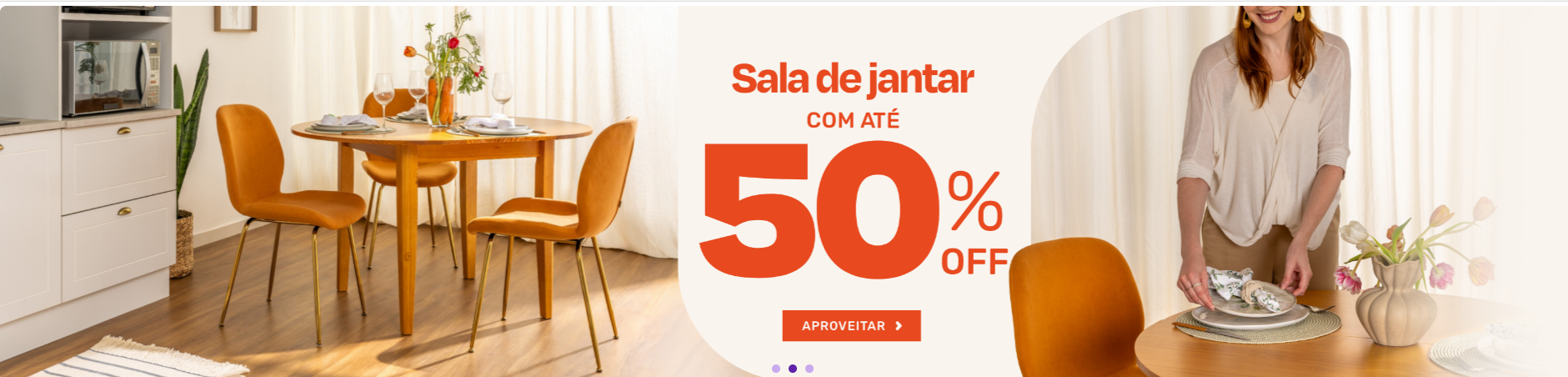 Sua sala de jantar de cara nova! Aproveite até 50% OFF